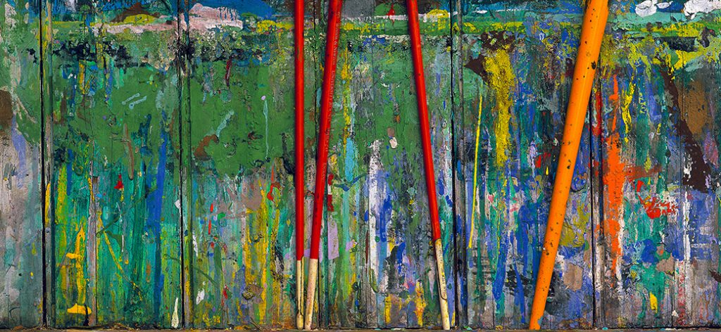 Easel and Brushes