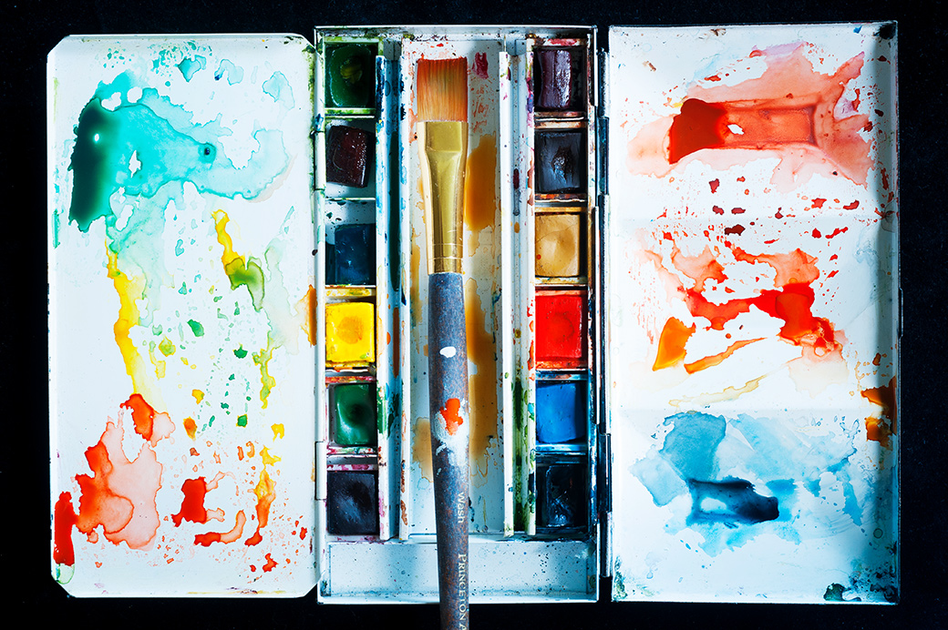 Paint Box & Brush
