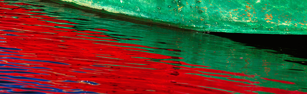 Reflection - Red & Green Boat 1990