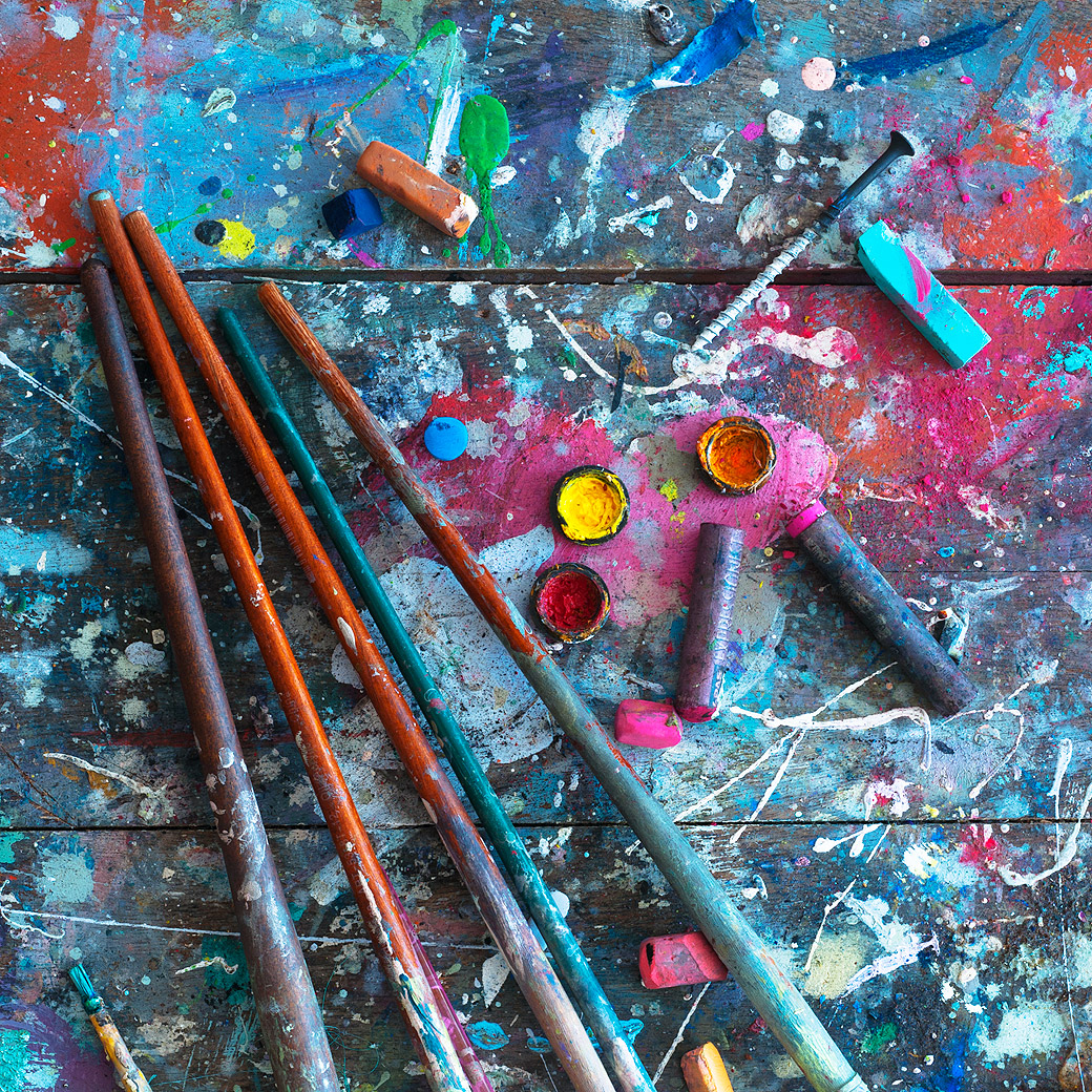 Brushes, Paint Caps & Pastels, Traiger di Pietro Studio, Oak Bluffs 2013